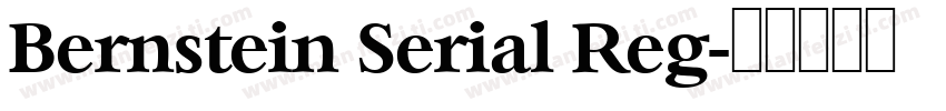 Bernstein Serial Reg字体转换